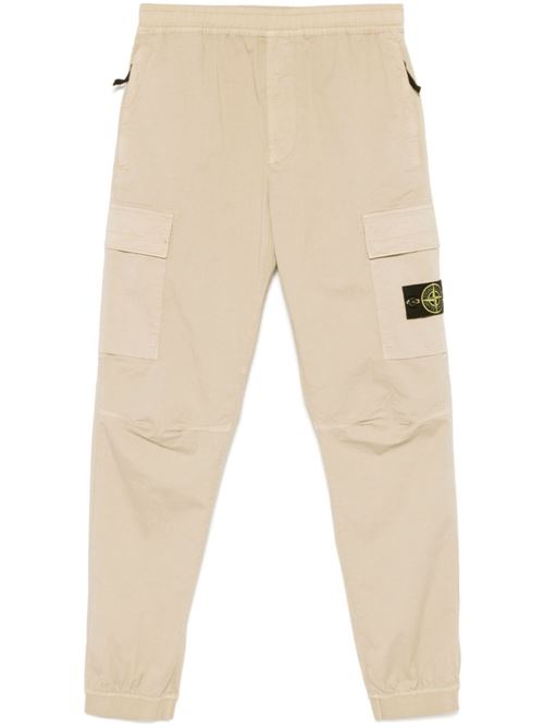 Beige elasticated waistband pants STONE ISLAND | 153100313S0010V009A